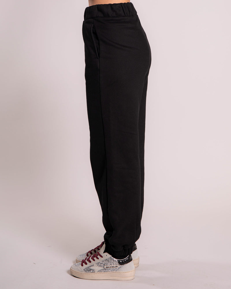 Pantalone Weili Zheng in felpa nero