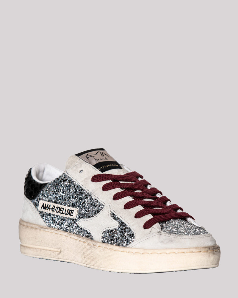 Sneaker Ama Brand con glitter silver