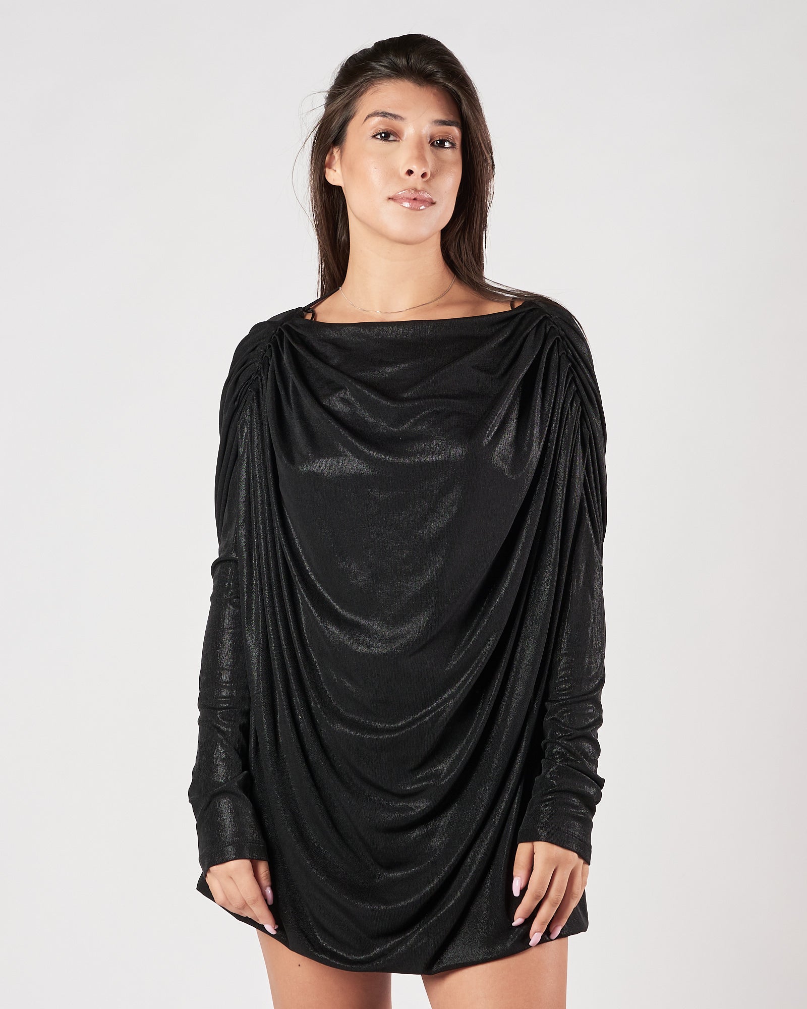 Abito Eleh corto lurex nero