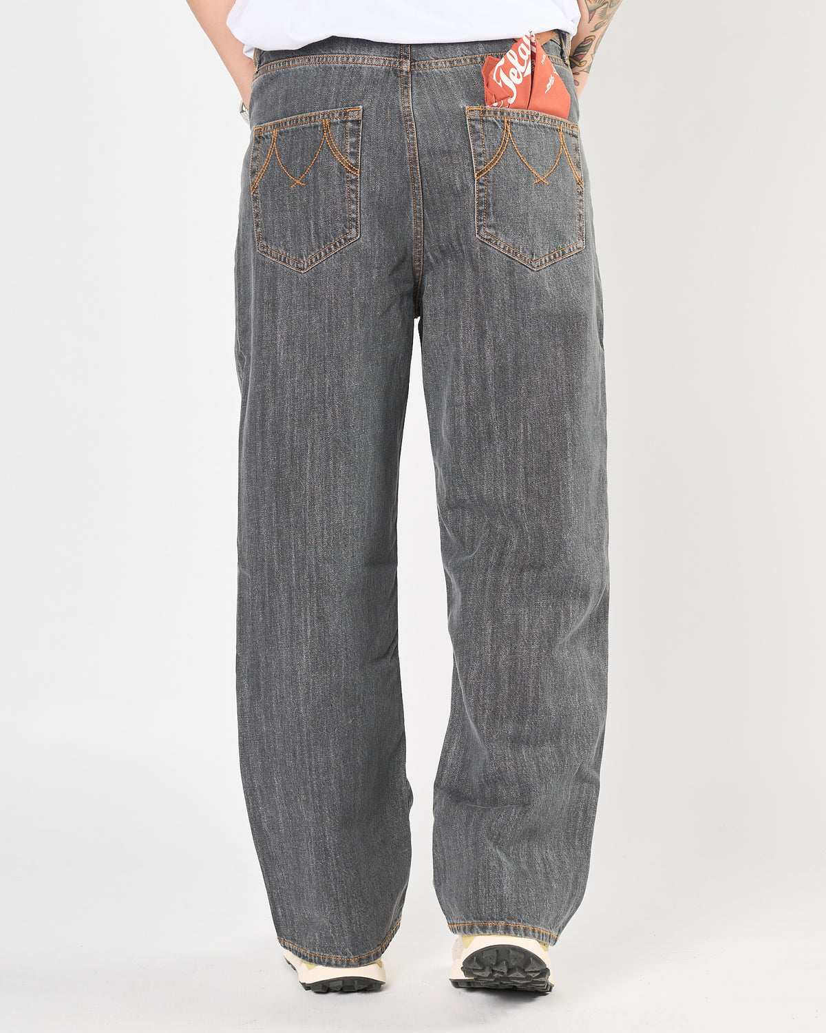 Jeans Telacruda baggy grigio lavato