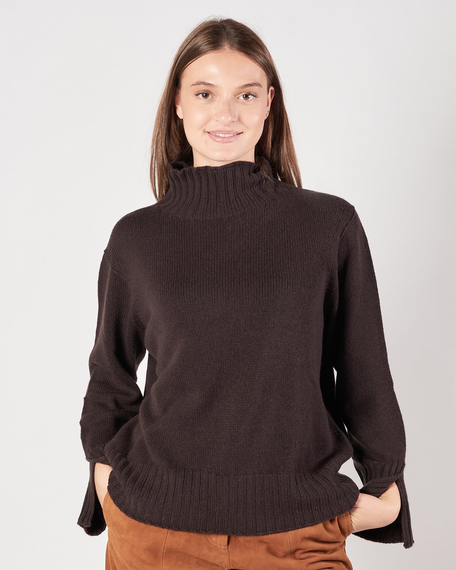 Maglia A|STORE over mezzo collo moro