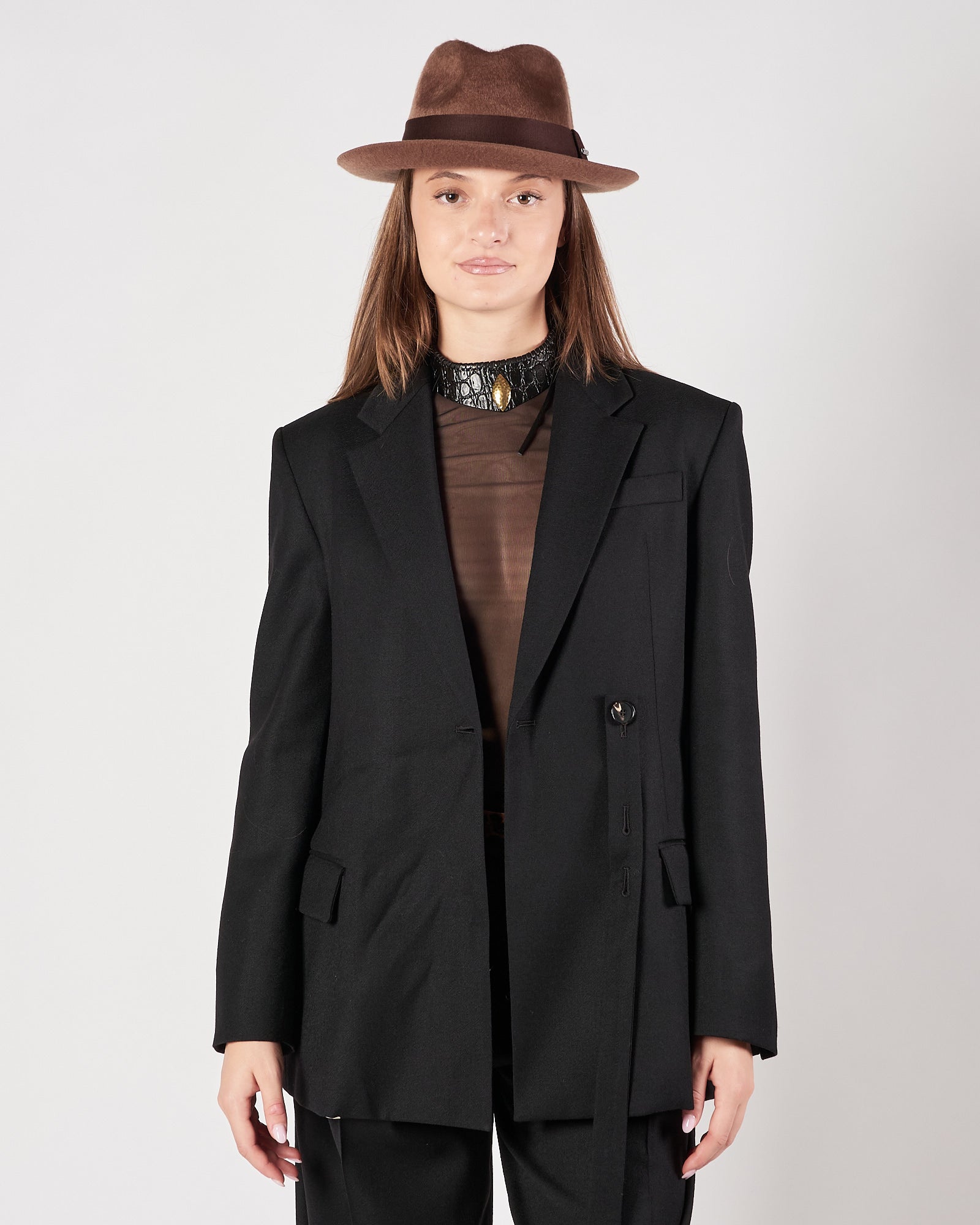 Giacca Tela9 over doppio petto nera