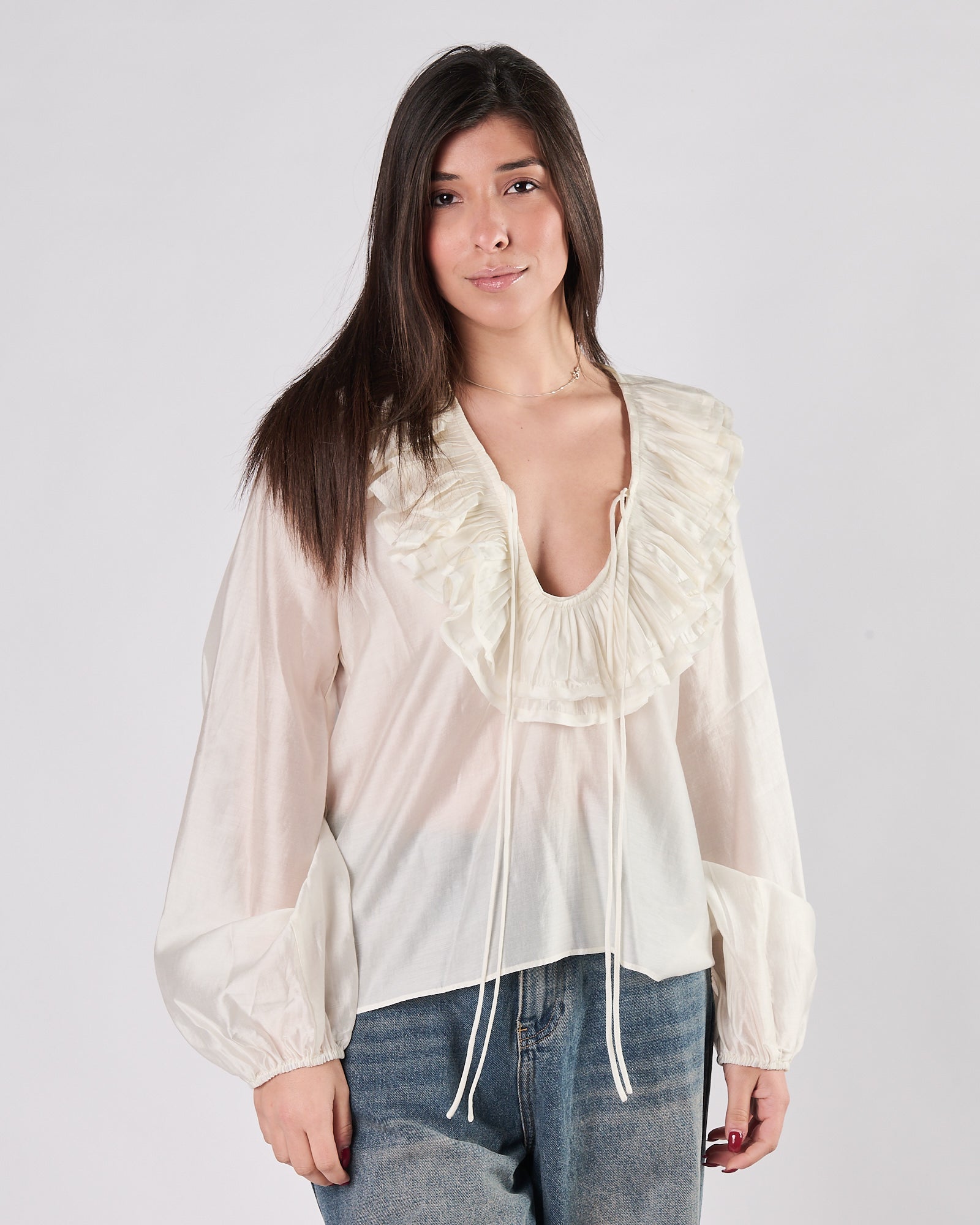 Camicia Eleh panna rouge