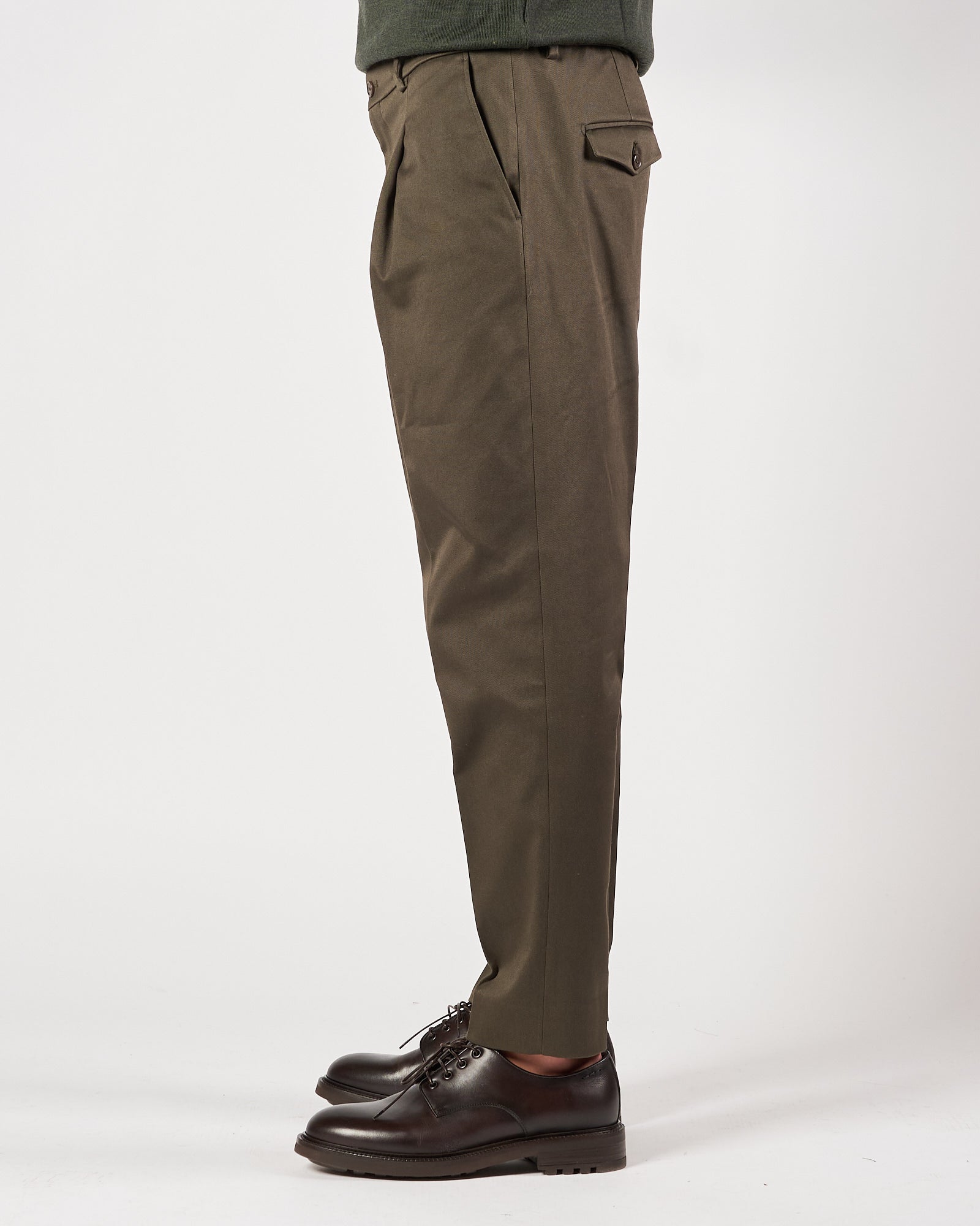 Pantalone A|STORE uomo con pences verde