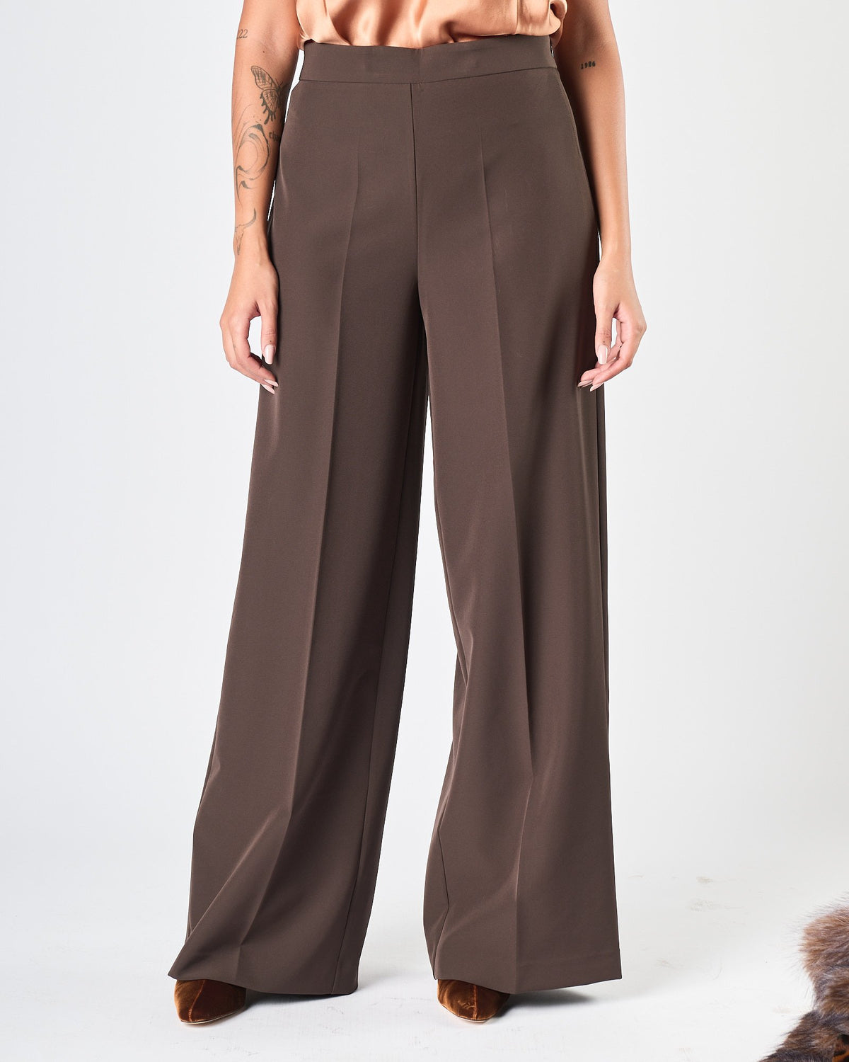 Pantalone Silence a palazzo brown