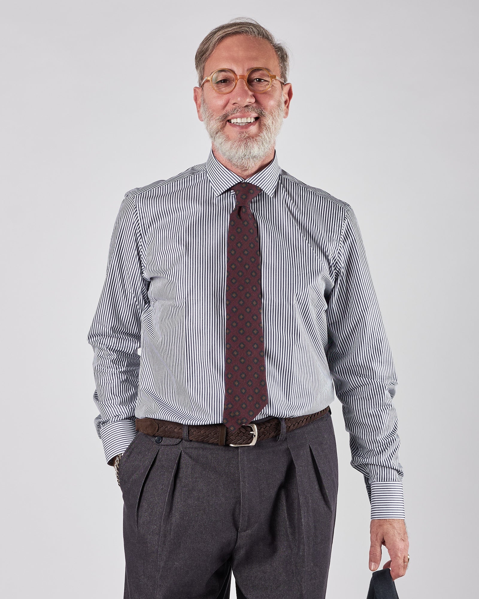 Camicia A|STORE a righe blu