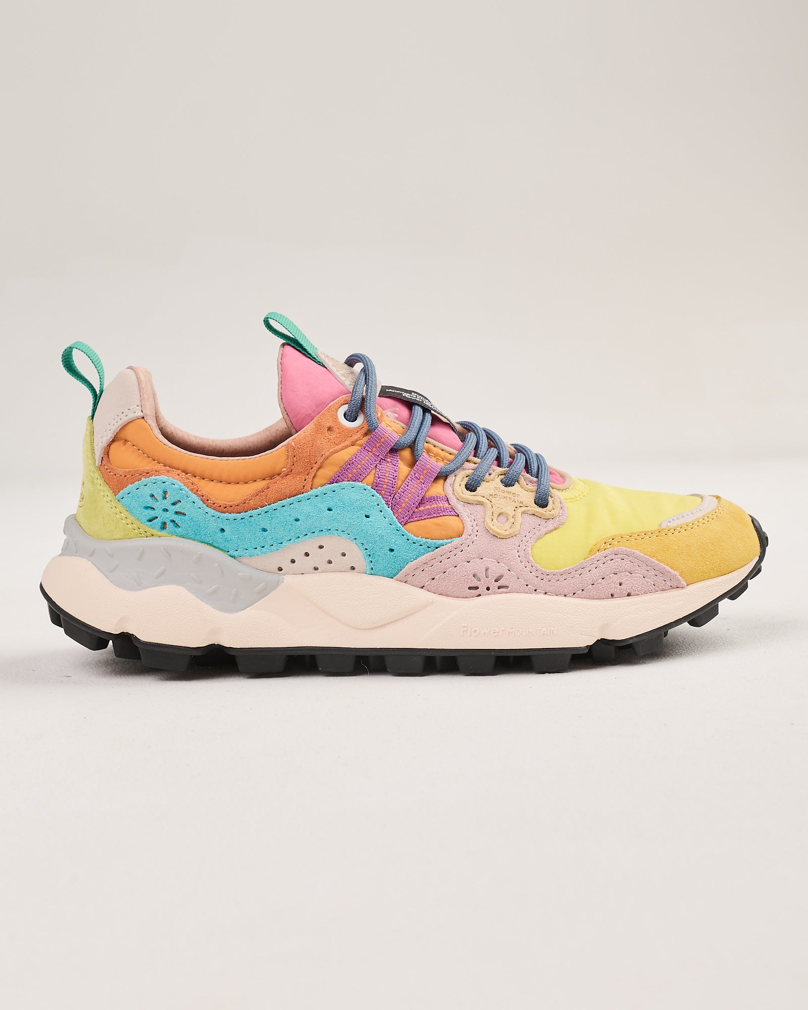 Sneaker Flower Mountain Yellow Light Lime Pink