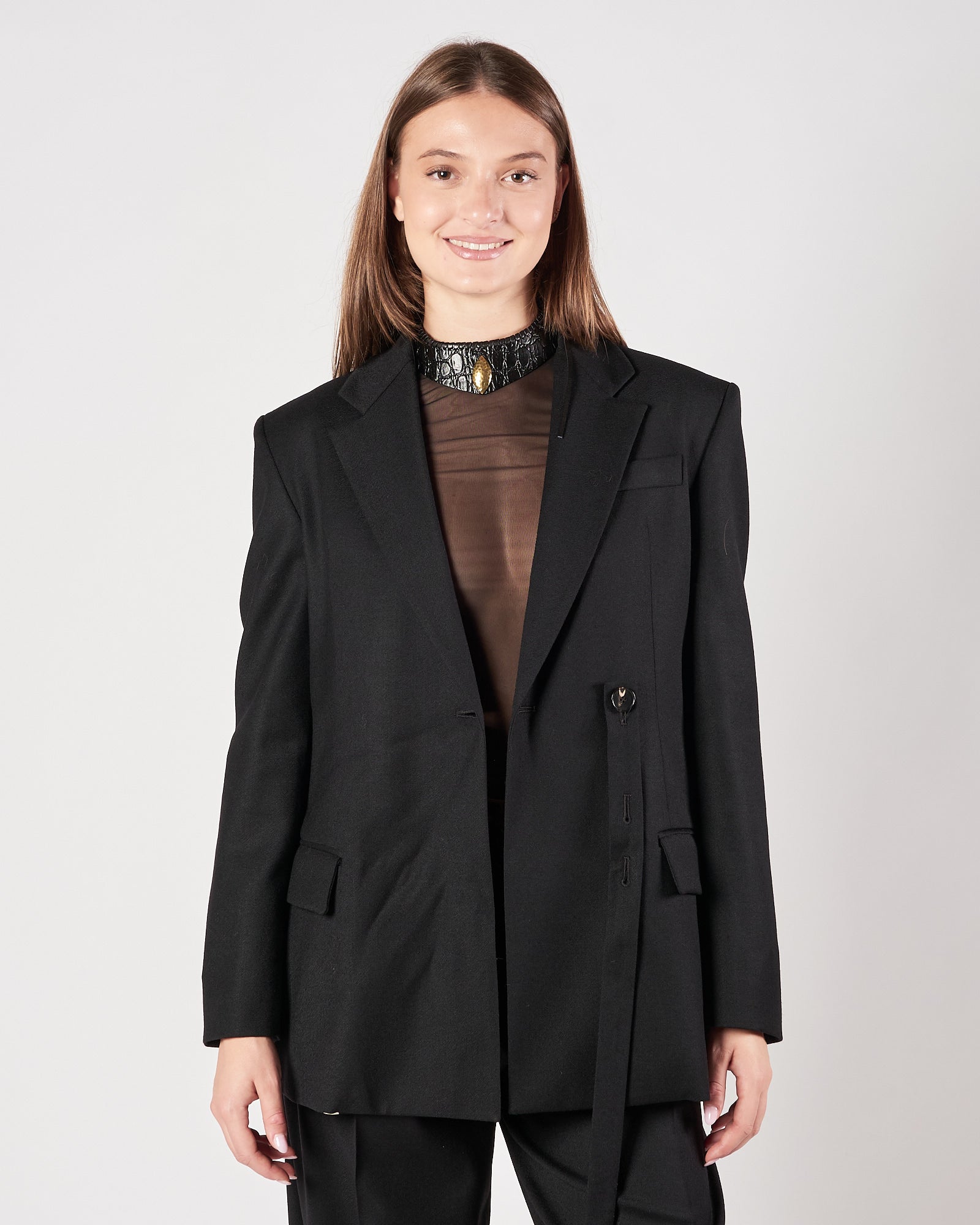 Giacca Tela9 over doppio petto nera