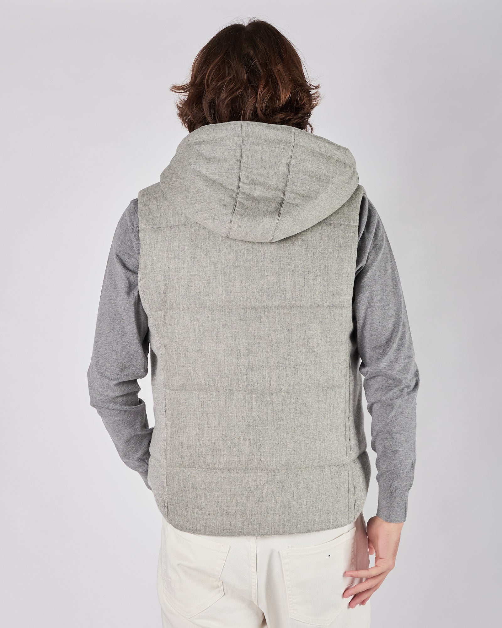 Gilet uomo in Lana grigio