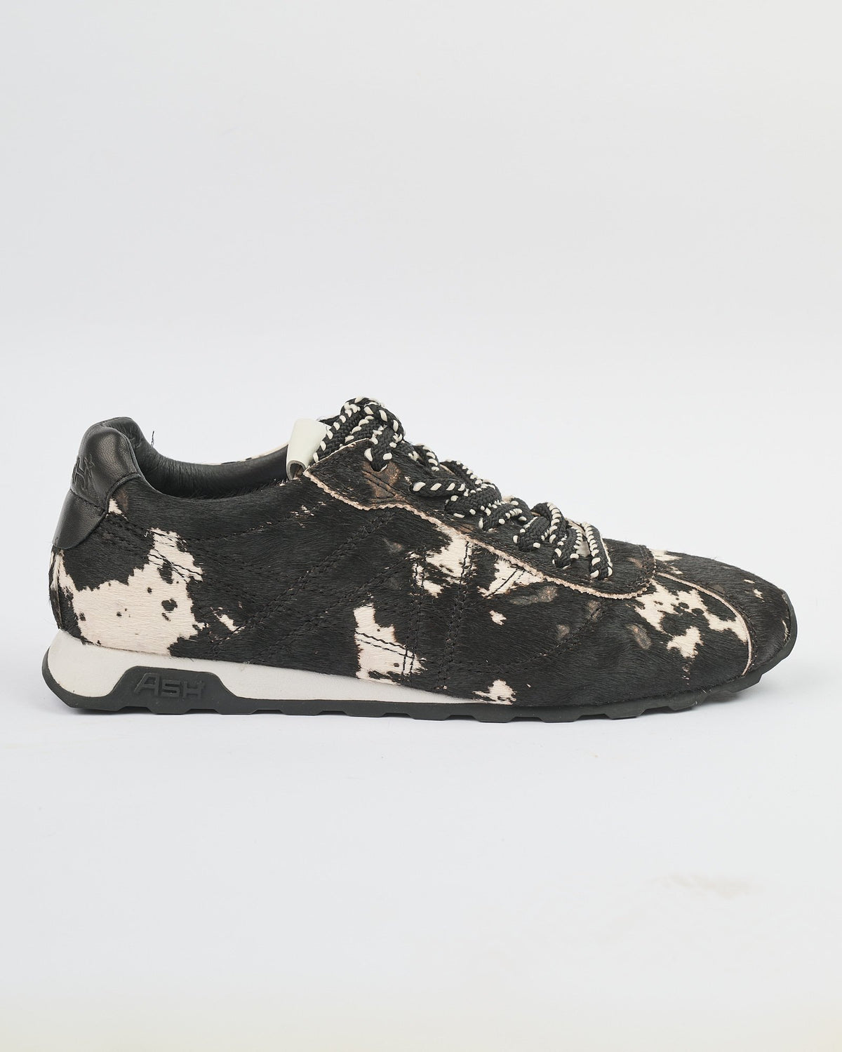 Sneaker  Ash in cavallino bianca nera moro