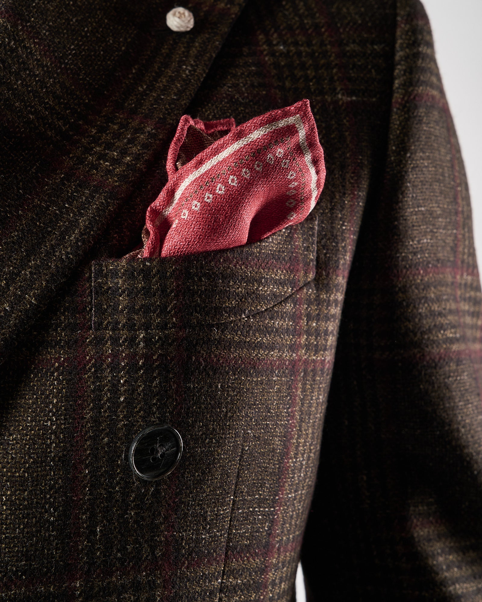 Giacca Luigi Bianchi doppio petto fantasia quadri