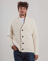 Cardigan Tagliatore collo sciallato bianco