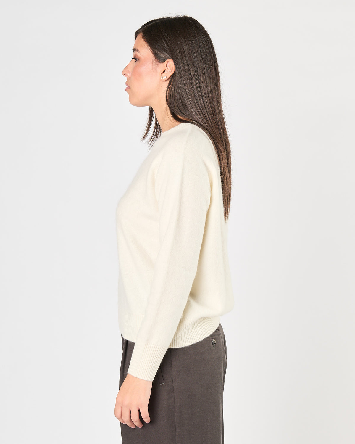 Maglia Since're Paris lana e cashmere girocollo cream
