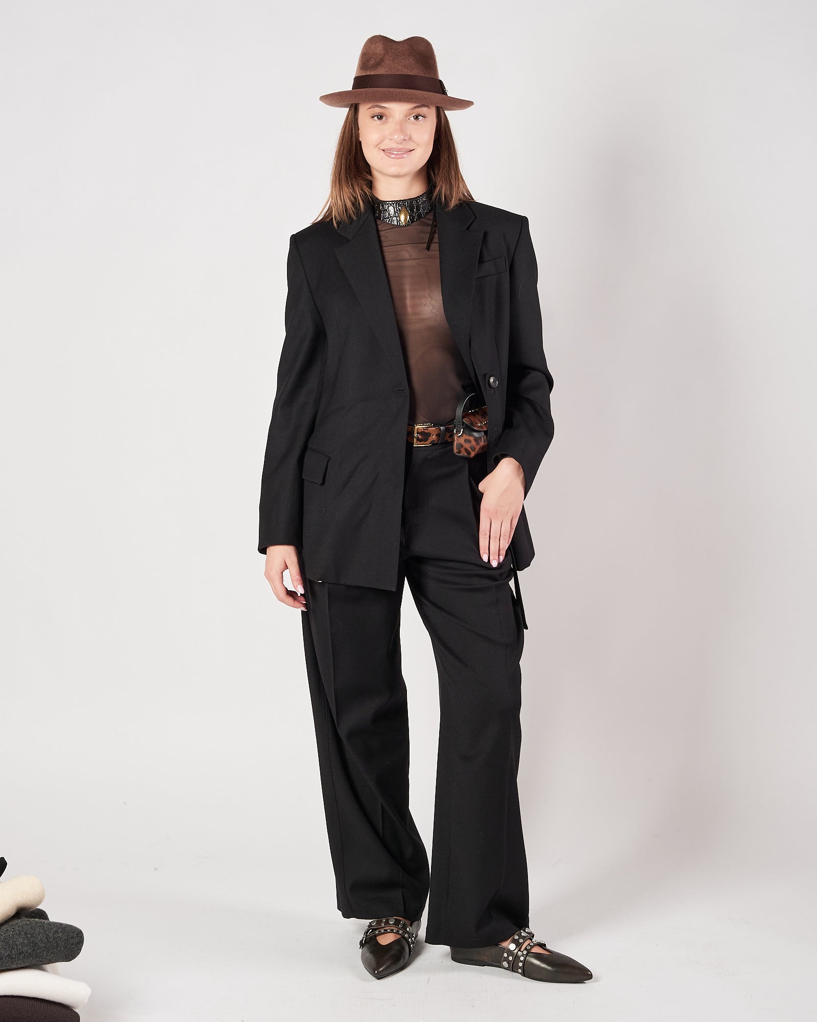 Pantalone Tela9 largo nero