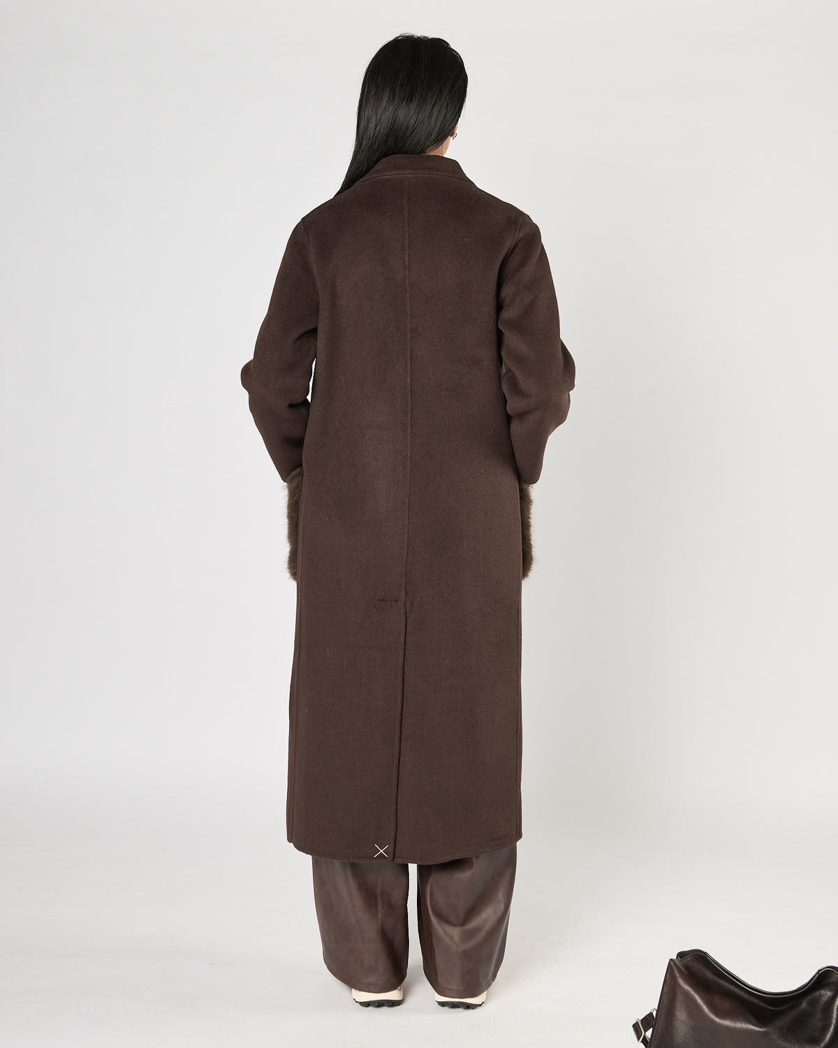 Cappotto Since're Paris marrone tasche fantasia