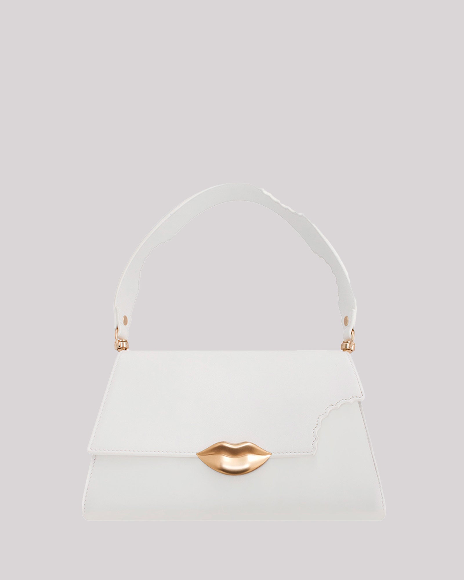 Borsa House of Florence bianca VENUS Bite Flap Bag