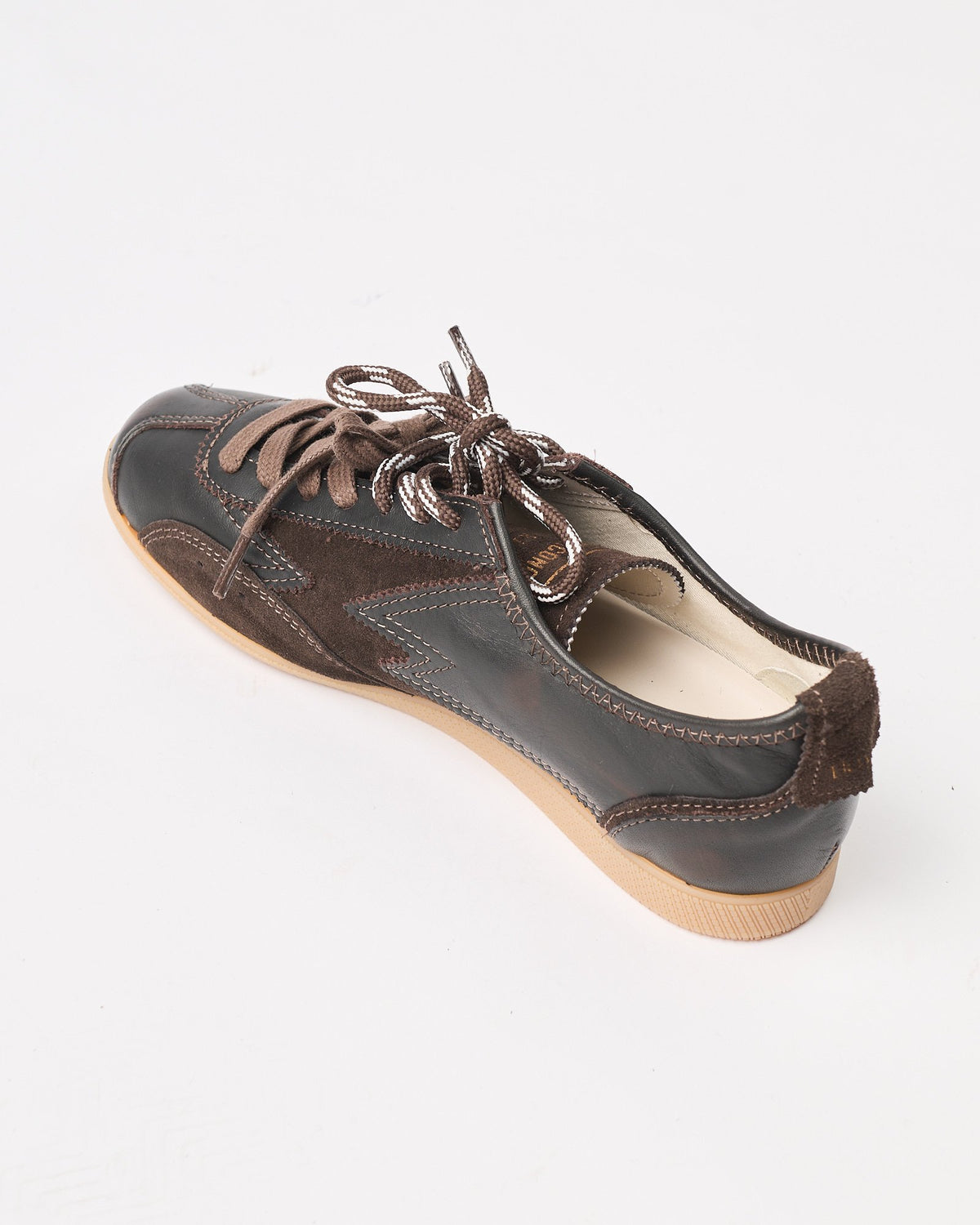 Sneaker Moaconcept camouflage in canvas e ecopelle moro
