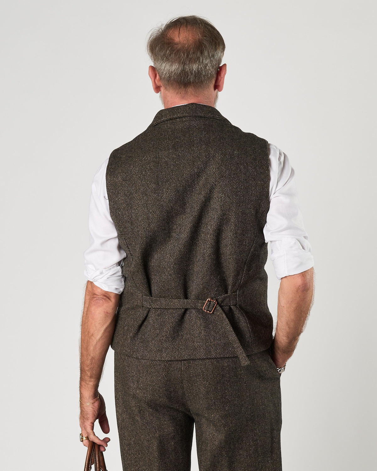 Gilet Tela Genova spinato verde bosco