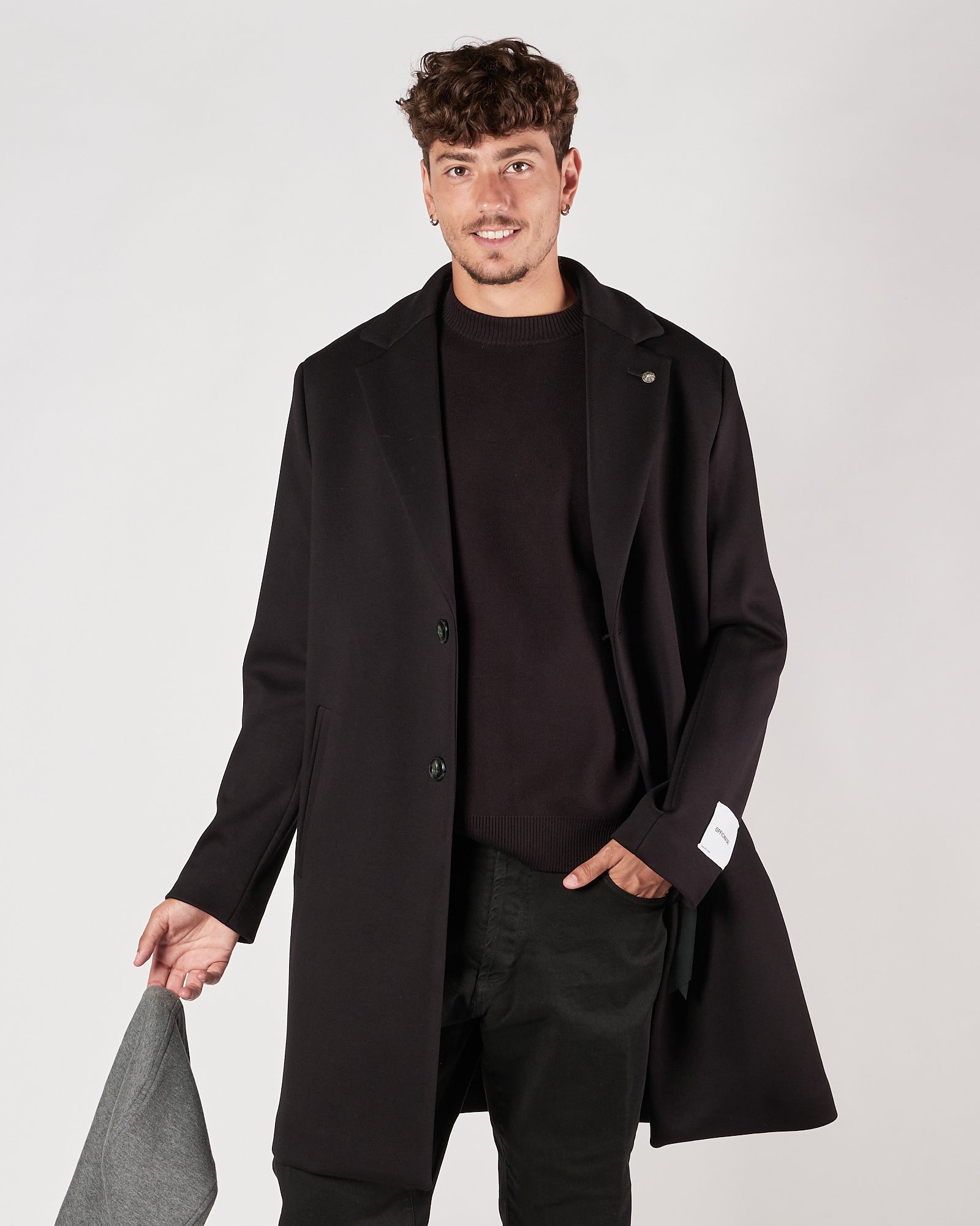 Cappotto Officina36 con cappuccio nero