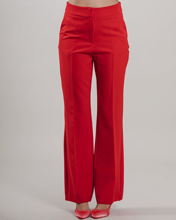 Pantalone Actualee senza pence rosso