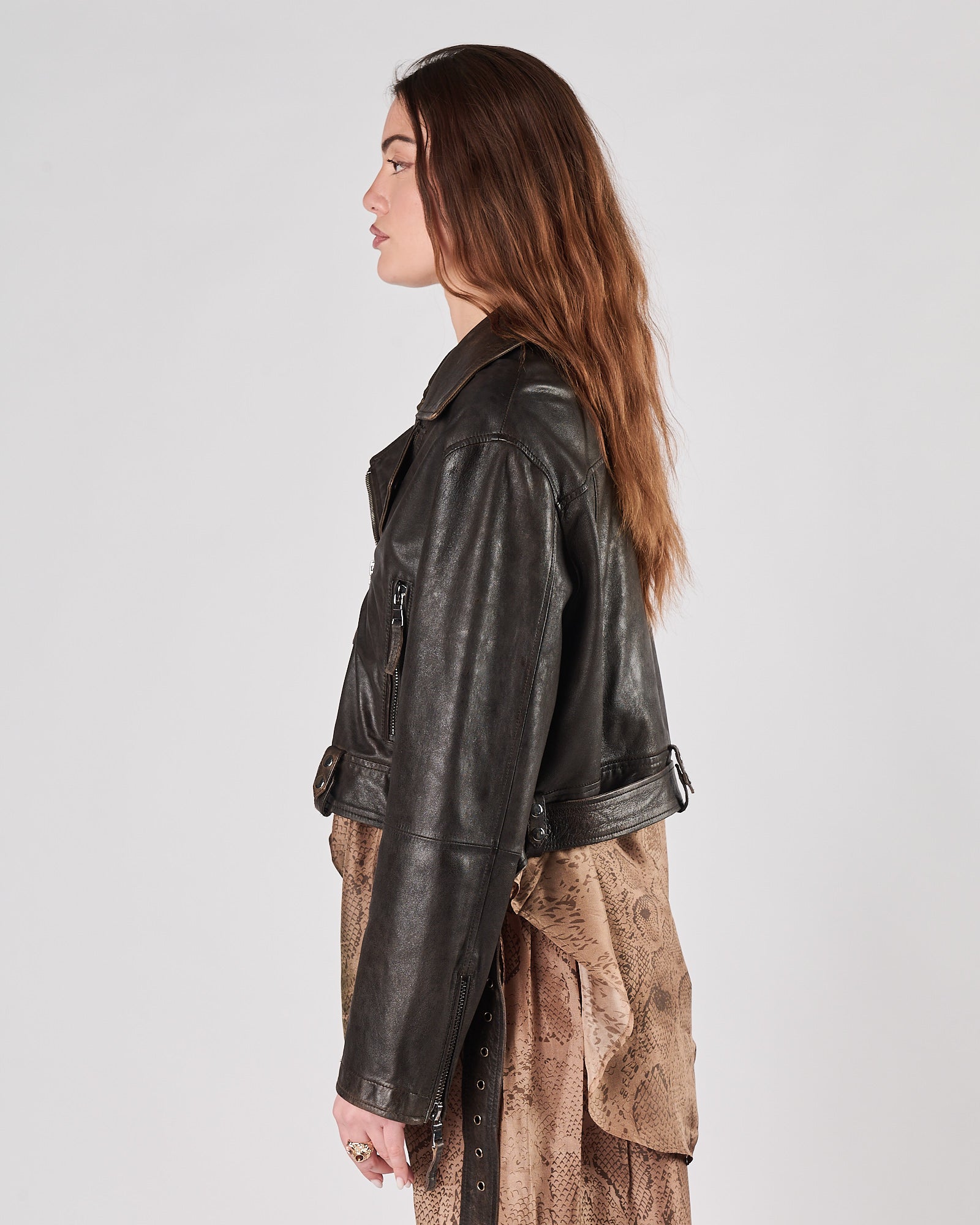 Giacchetto A|STORE eco pelle testa moro