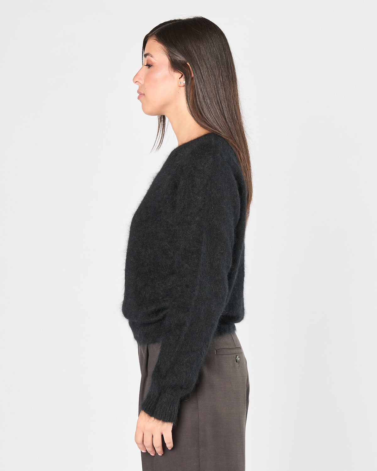Maglia  Roberto Collina girocollo nero