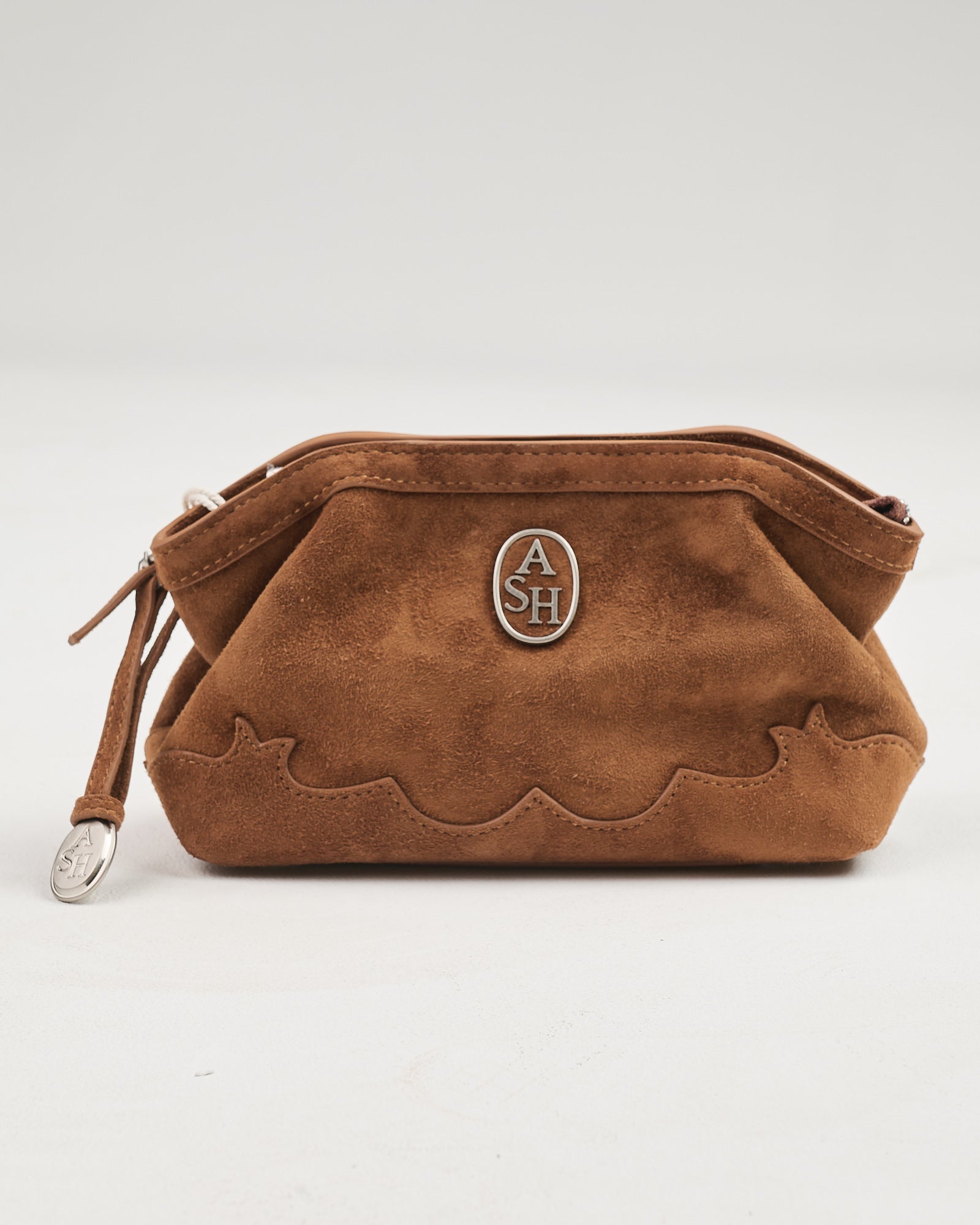 Borsa Ash piccola in suede saddle