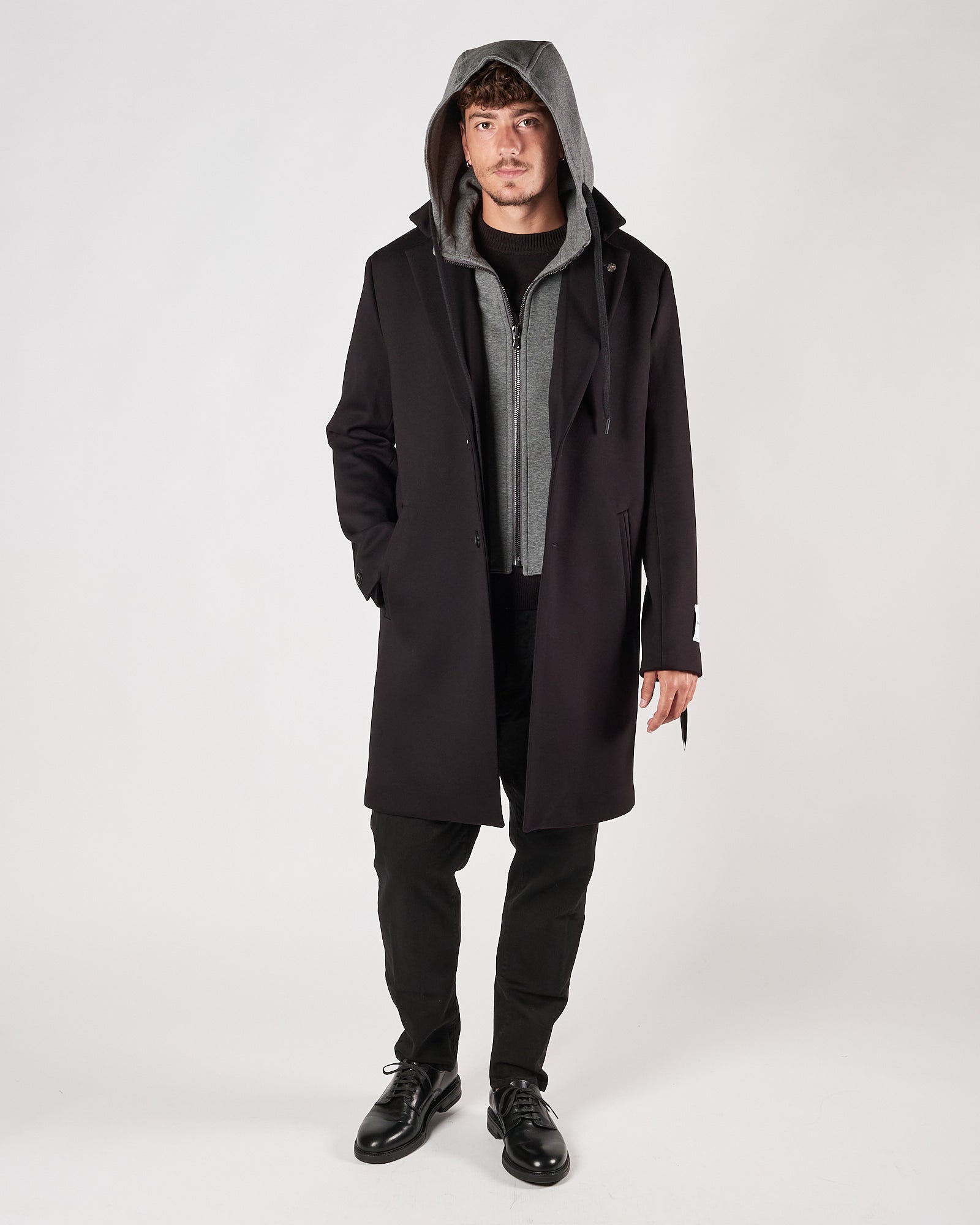 Cappotto Officina36 con cappuccio nero