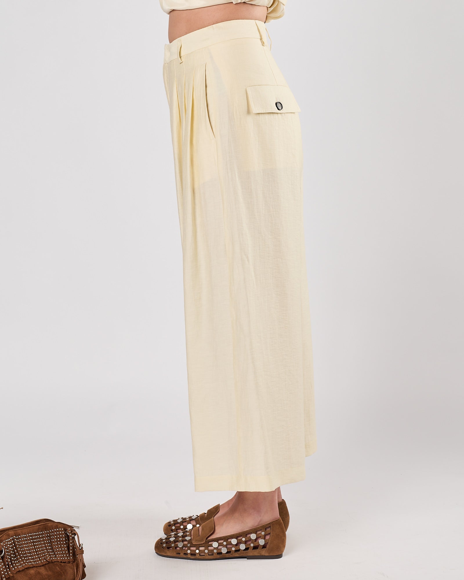 Pantagonna Tela9 in lino avorio