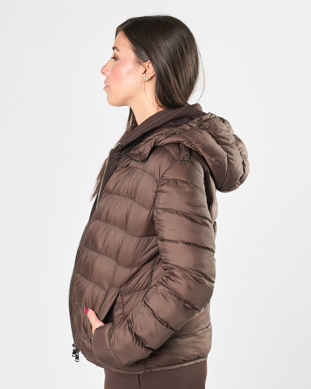 Giaccone A|STORE doppio in pelle moka