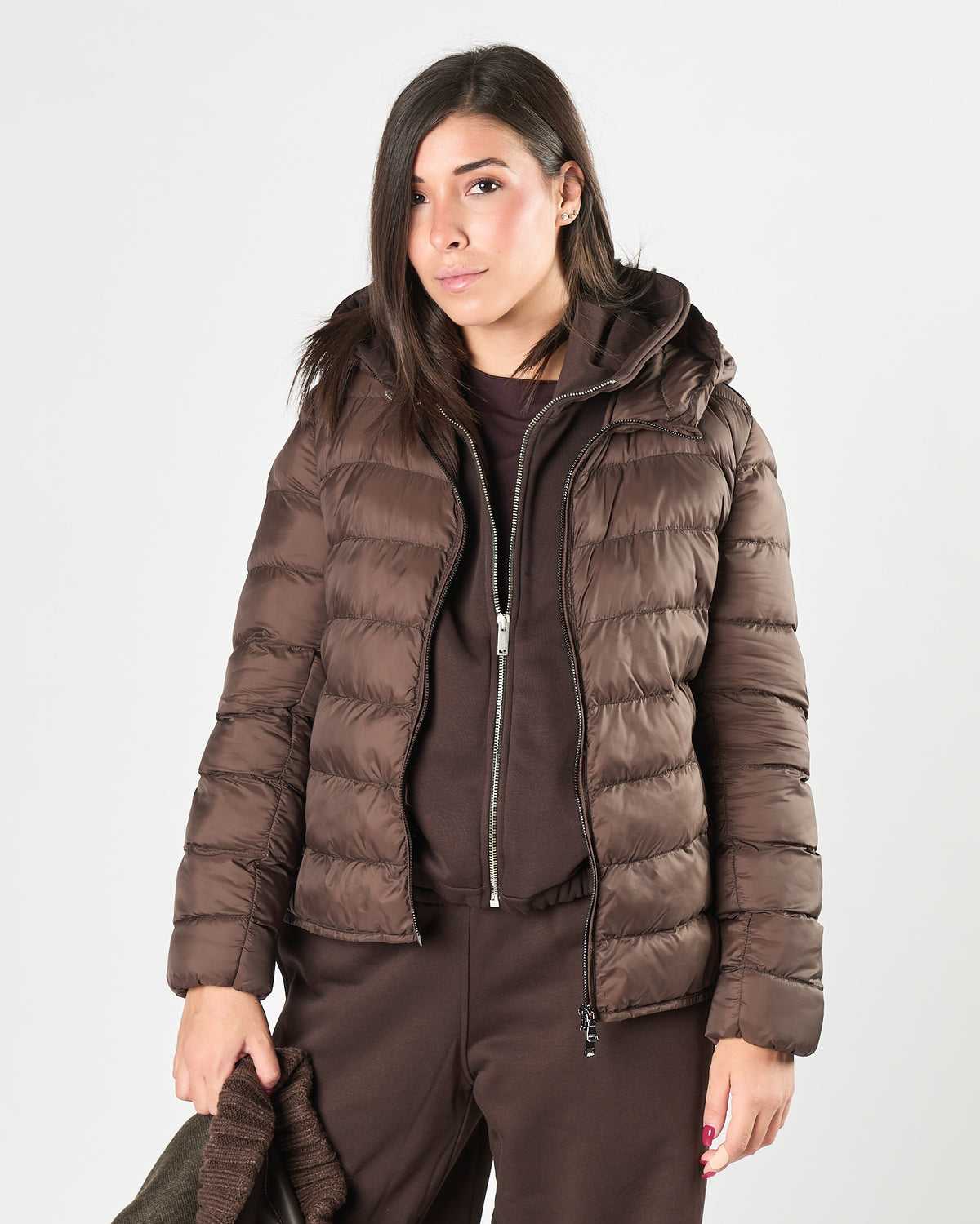 Giaccone A|STORE doppio in pelle moka