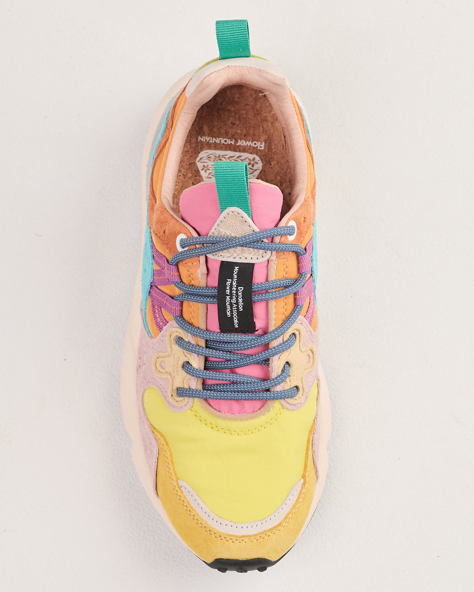 Sneaker Flower Mountain Yellow Light Lime Pink