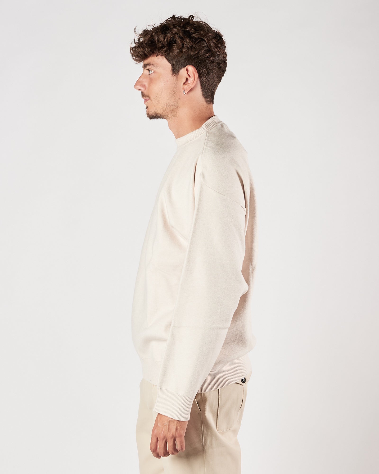 Maglia Officina36 girocollo over burro