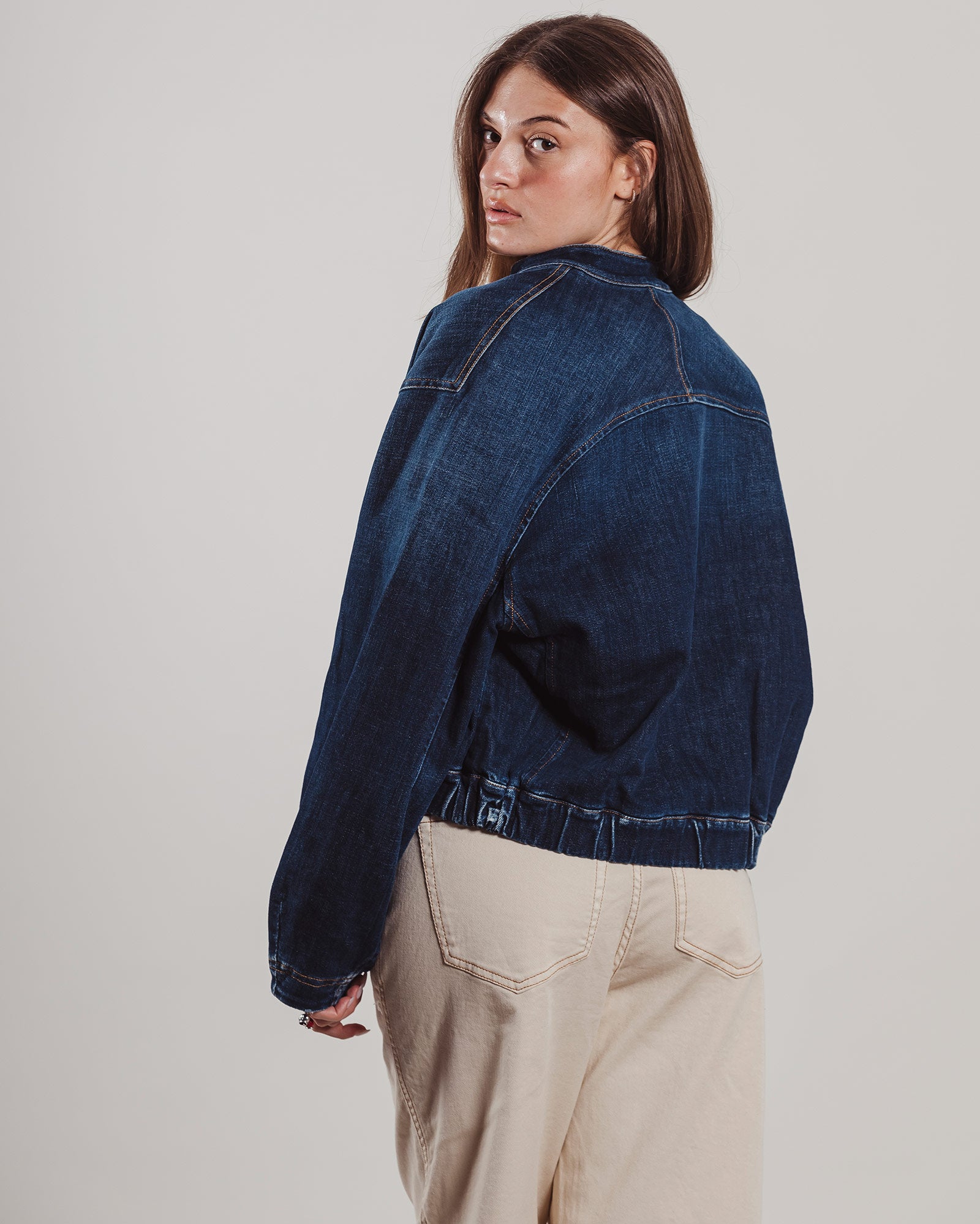 Bomber Shaft denim blu