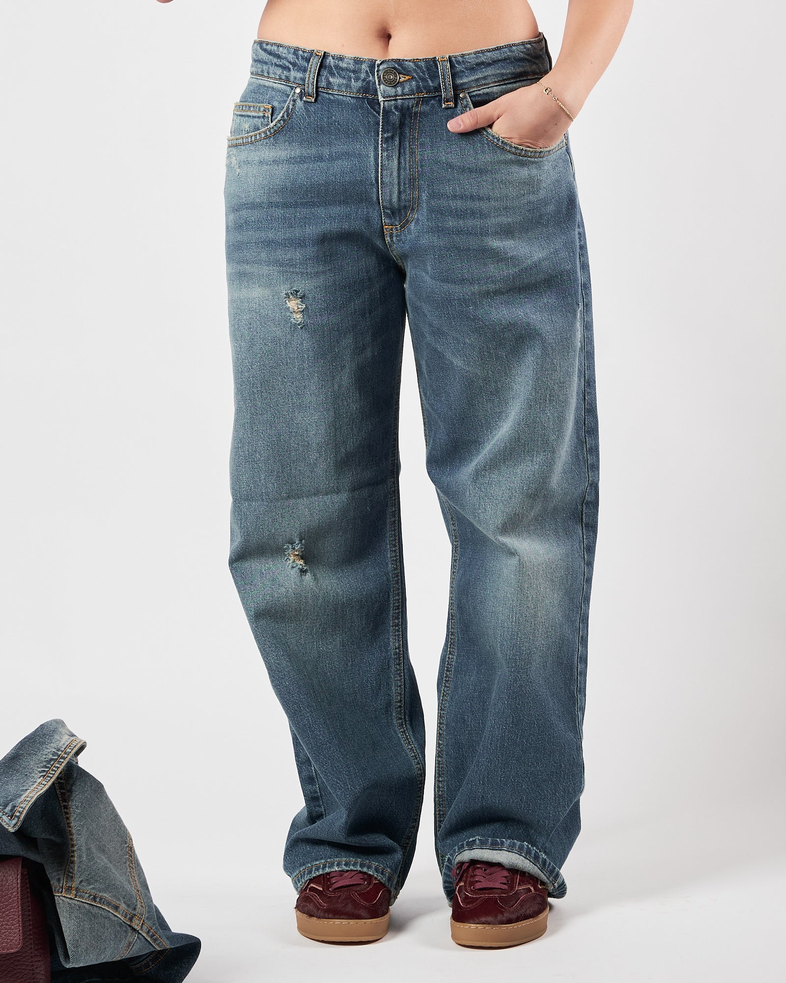 Jeans God Save Denim boy fit con rotture