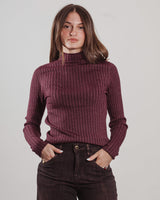 Maglia Majestic mezzo collo bordeaux in lurex