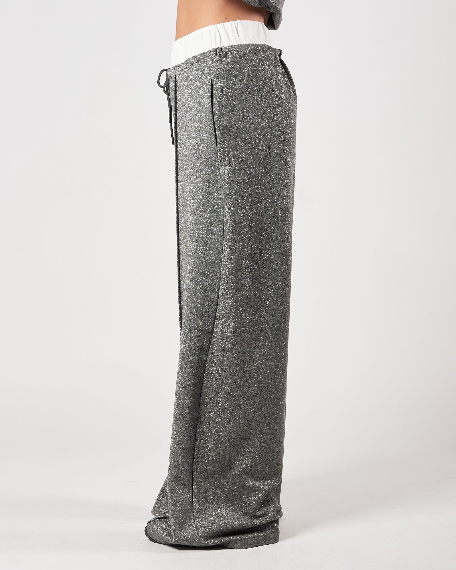 Pantalone Eleh tuta grigio lurex