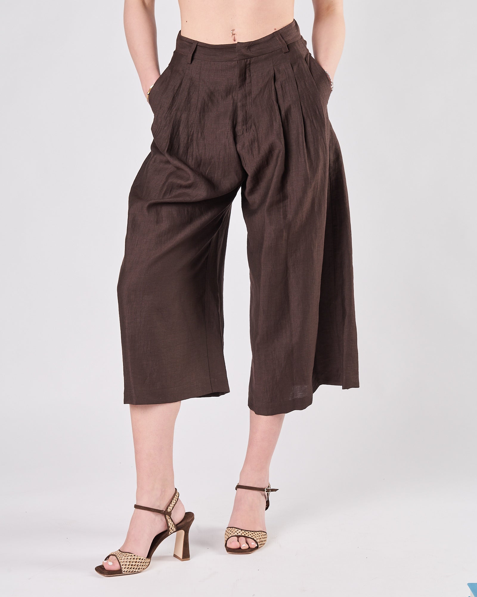Pantagonna Tela9 in lino moro