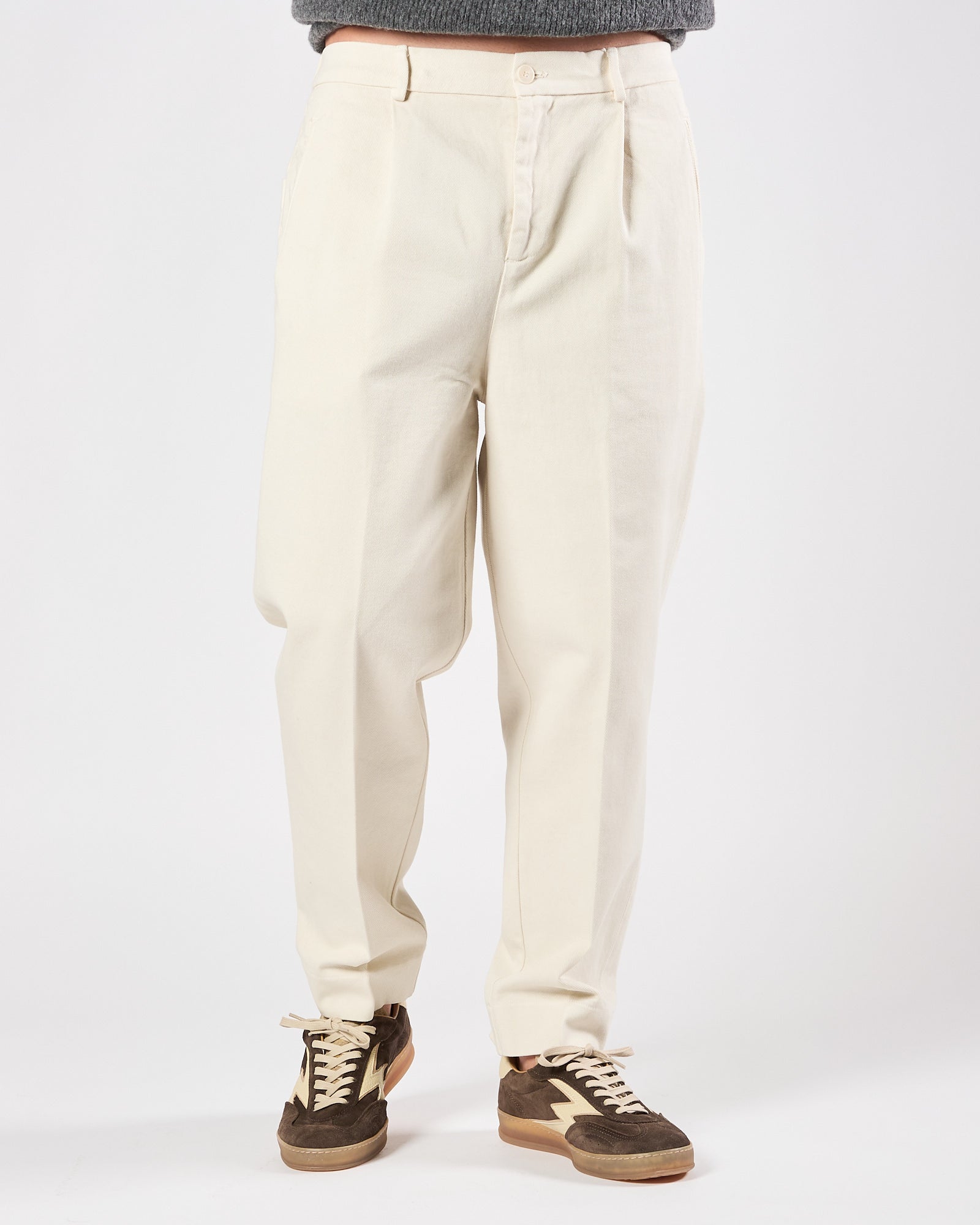 Pantalone Bonheur una pence over fit latte