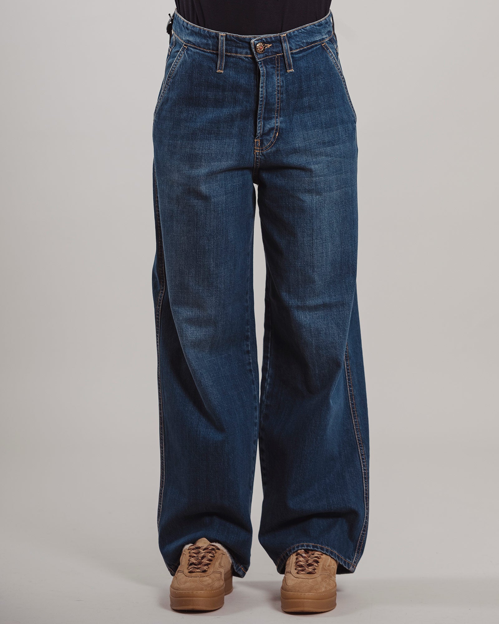 Jeans Shaft largo blu