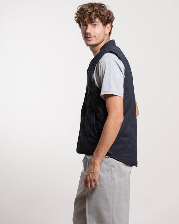 Gilet Adhoconcept trapuntato blu