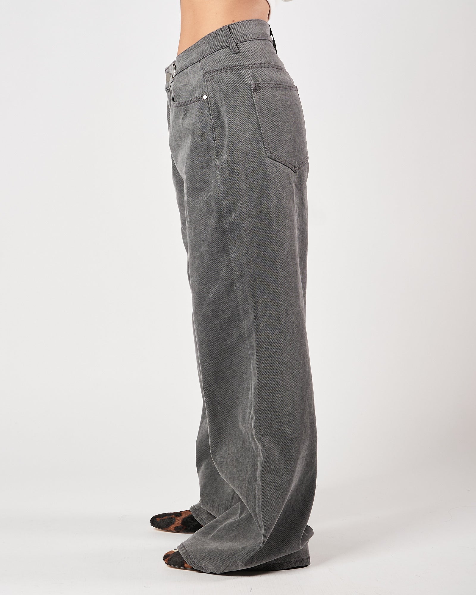 Jeans Eleh largo grigio scuro