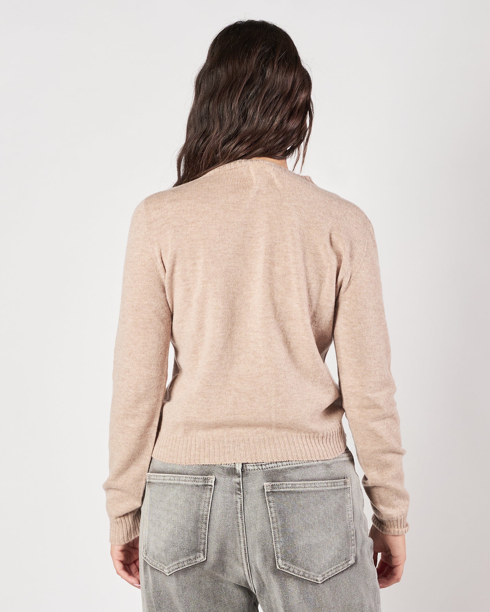 Maglia A|STORE girocollo beige