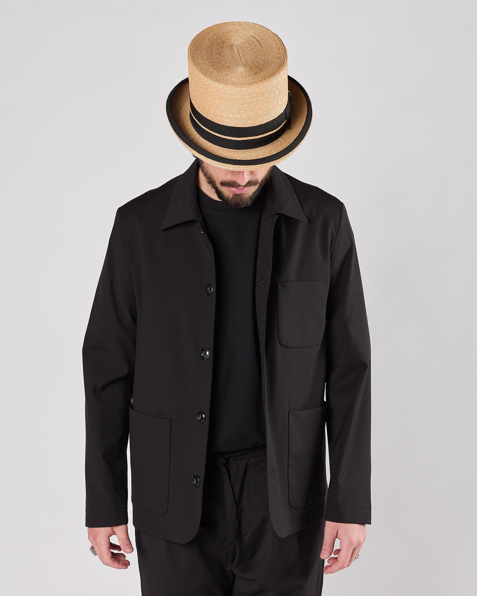 Giacca Camicia Officina36 morbida nera