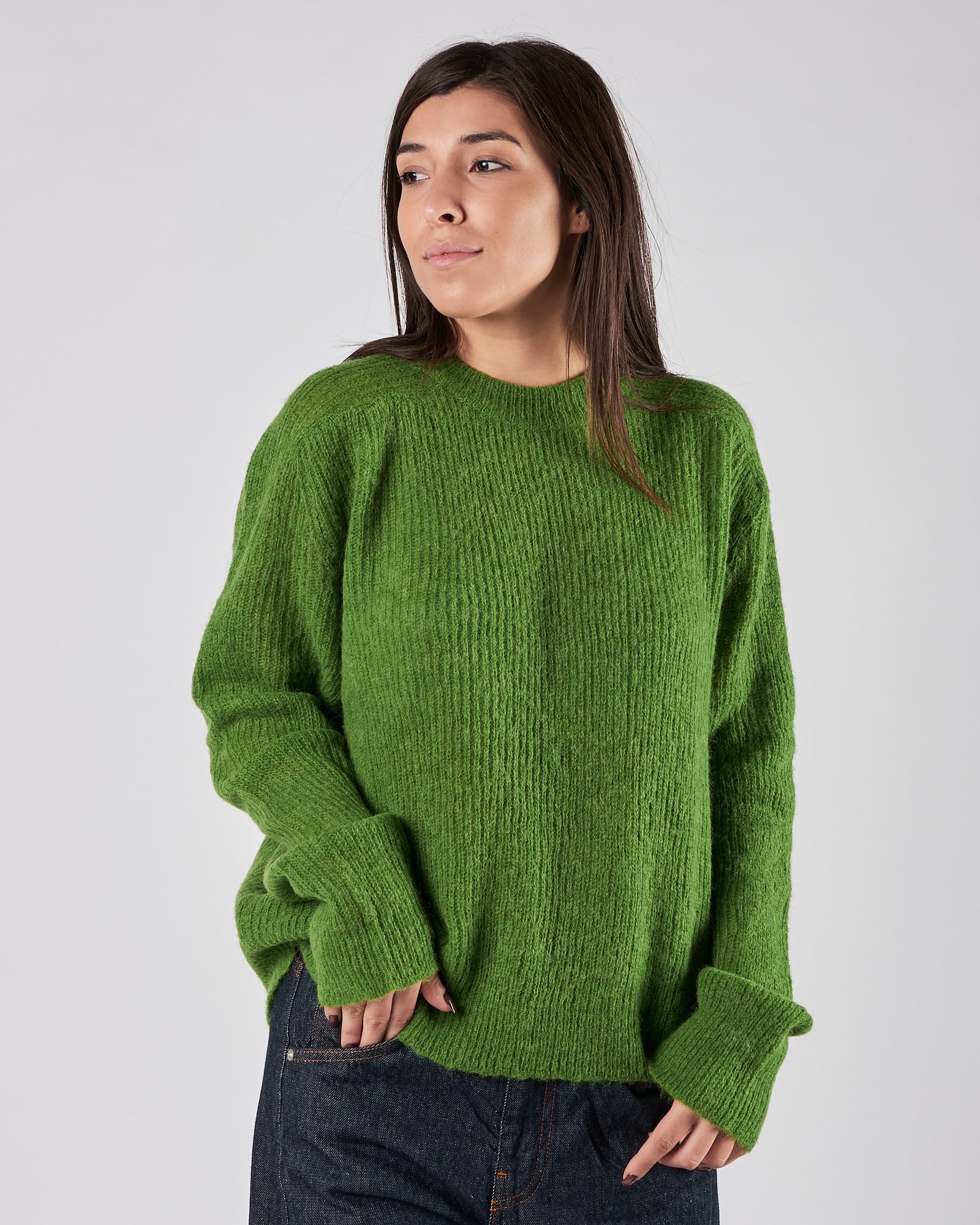 Maglia Tela9  in alpaca verde