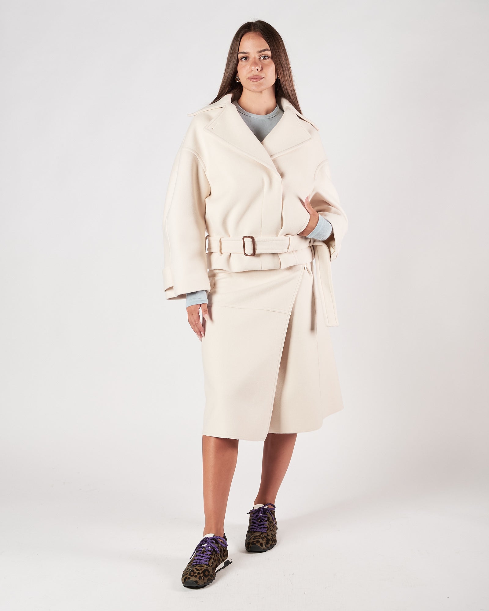 Giaccone Tela9 panna corto