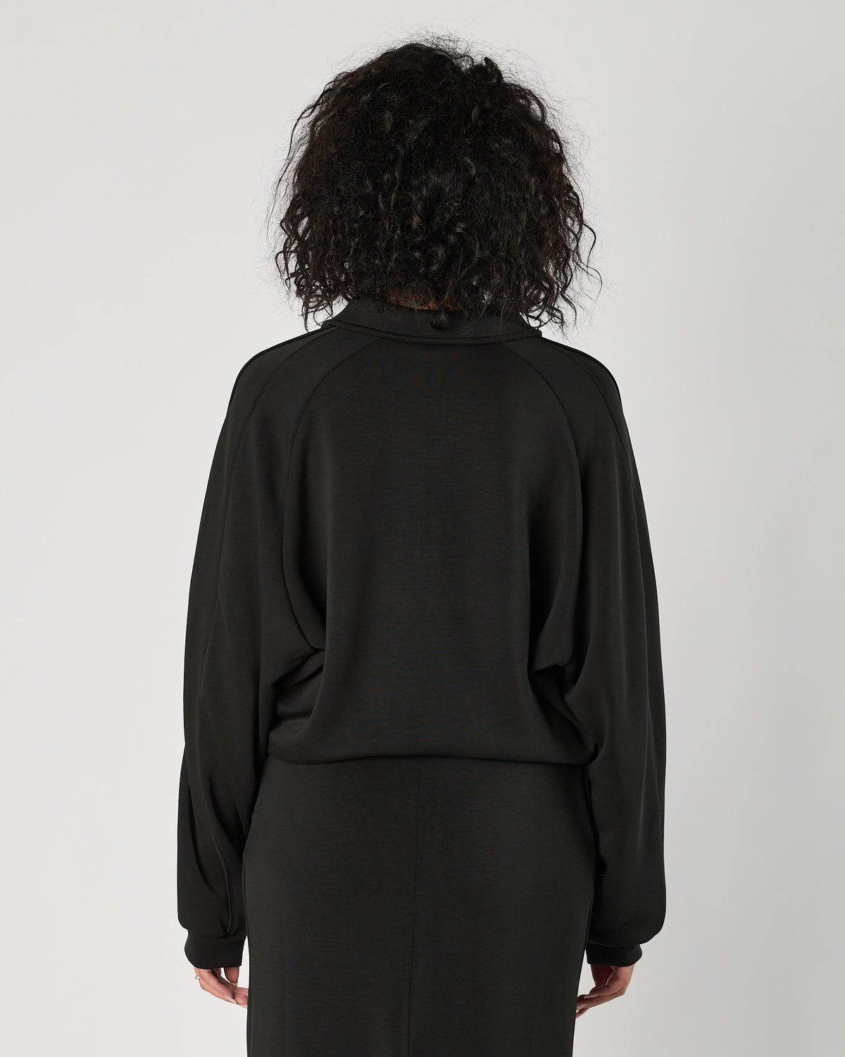 Felpa Woc con zip nera