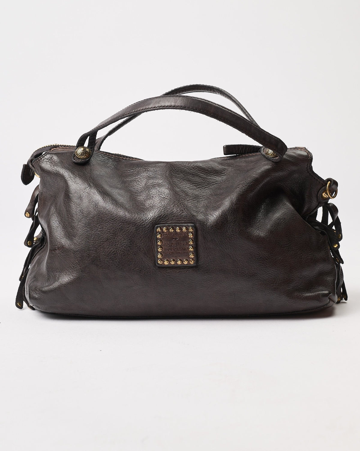 Borsa Campomaggi Melissa media con frange e borchie