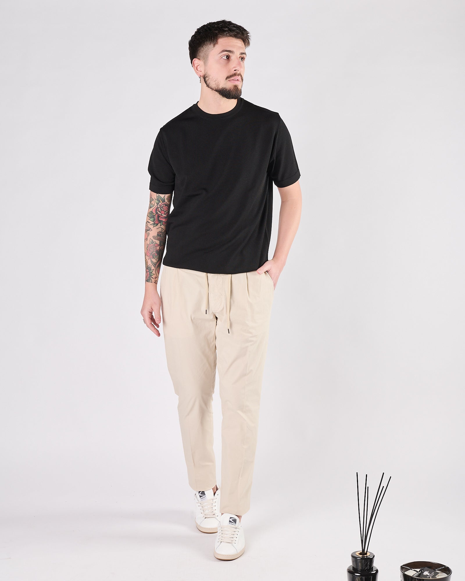 Maglia Aimé in maglia manica corta nera