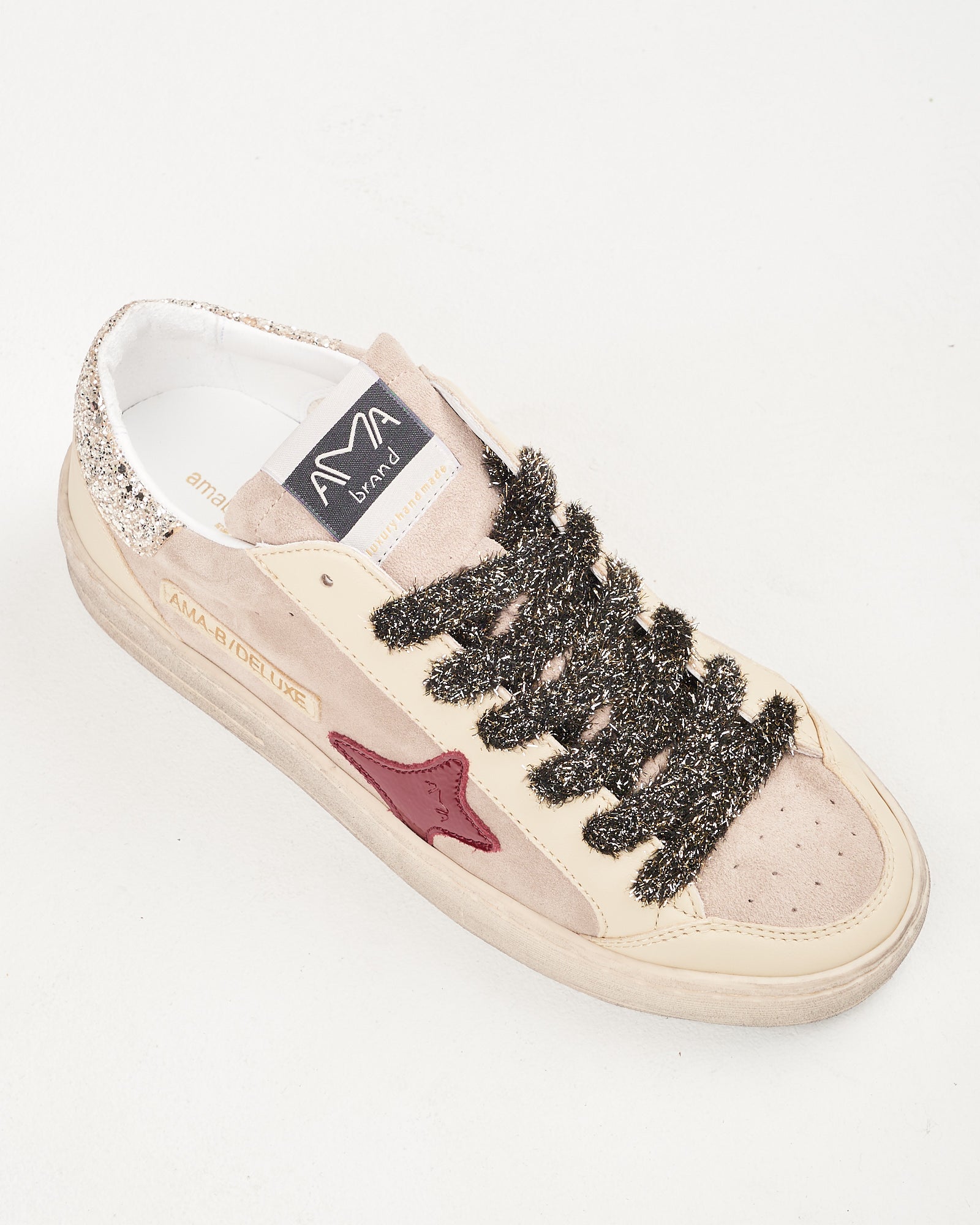 Sneaker Ama Brand basic con stella vernice bordeaux